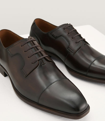 Pointed Toe Leather Derby Shoes