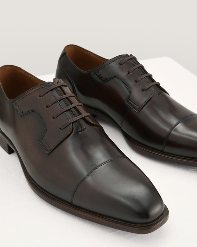 Pointed Toe Leather Derby Shoes