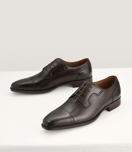 Pointed Toe Leather Derby Shoes