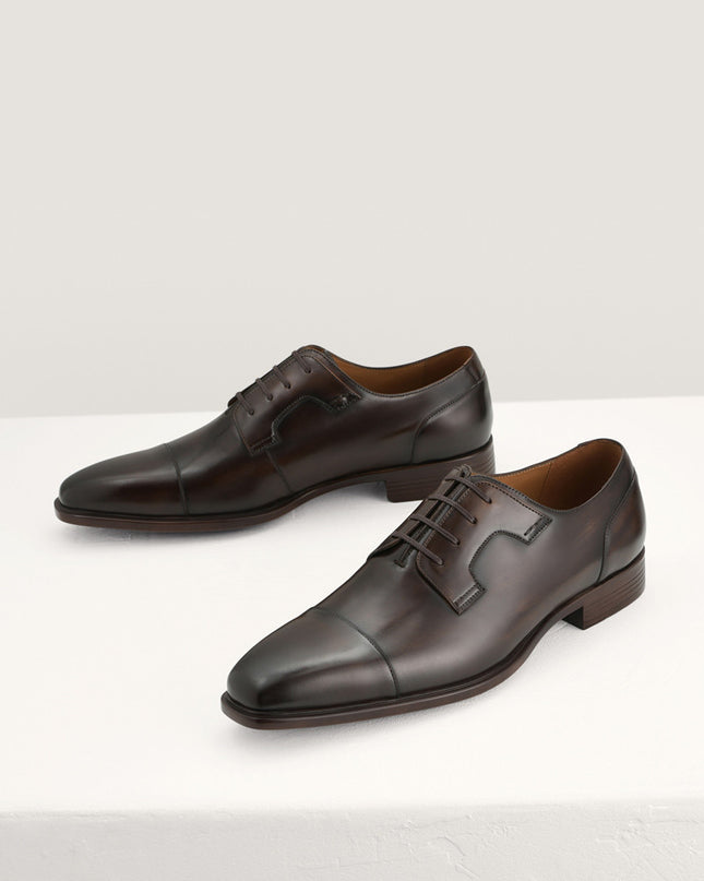 Pointed Toe Leather Derby Shoes