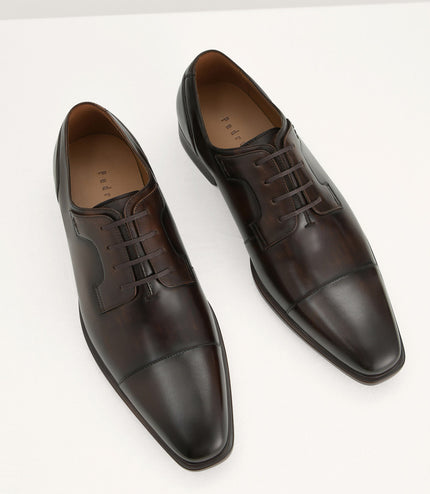 Pointed Toe Leather Derby Shoes