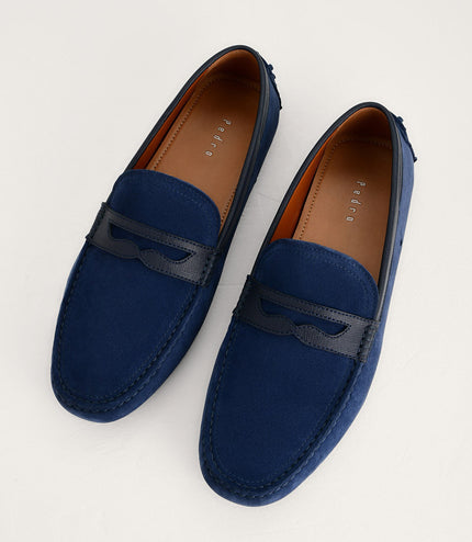 Suede Penny Moccasins