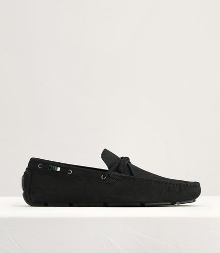 Bow-Detailed Nubuck Moccasins
