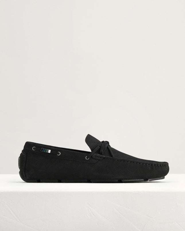 Bow-Detailed Nubuck Moccasins