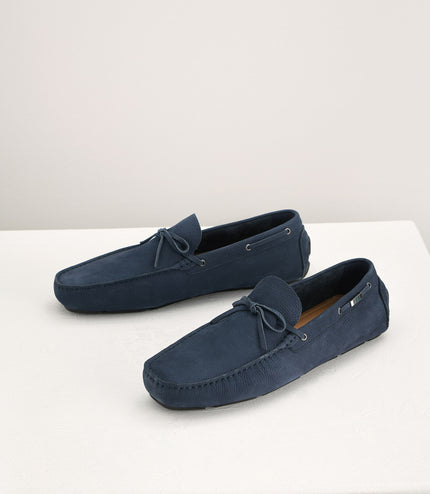 Bow-Detailed Nubuck Moccasins