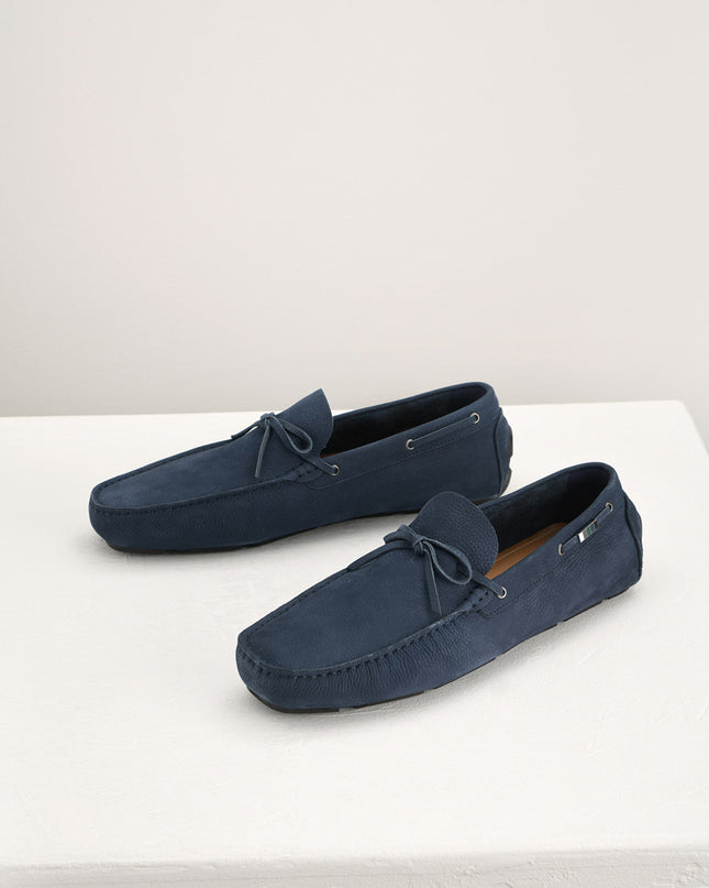 Bow-Detailed Nubuck Moccasins