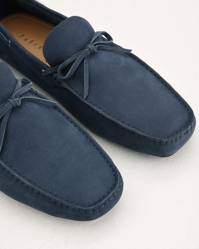 Bow-Detailed Nubuck Moccasins
