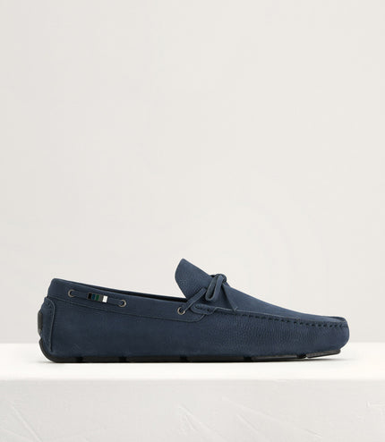 Bow-Detailed Nubuck Moccasins