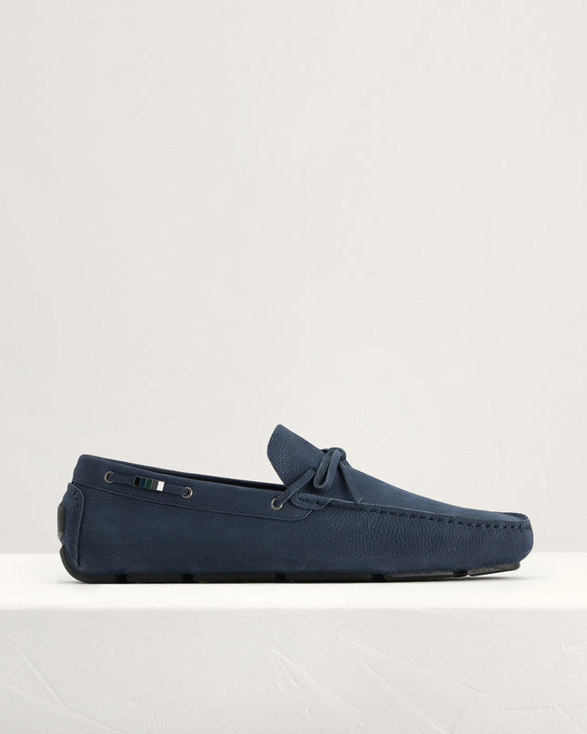 Bow-Detailed Nubuck Moccasins