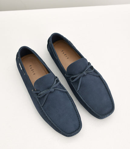 Bow-Detailed Nubuck Moccasins