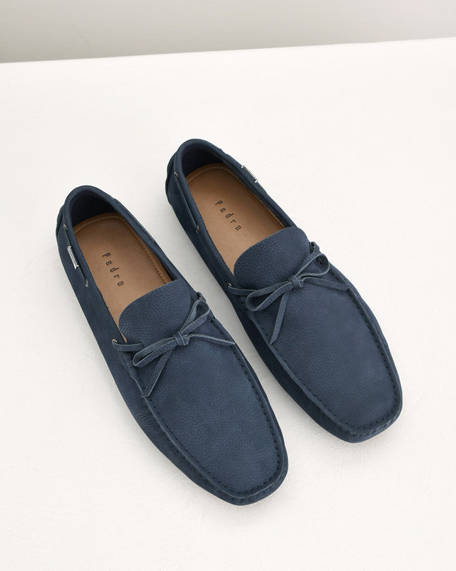 Bow-Detailed Nubuck Moccasins
