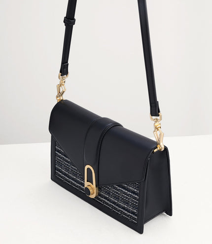 Shoulder Bag with Precious Stone Lock