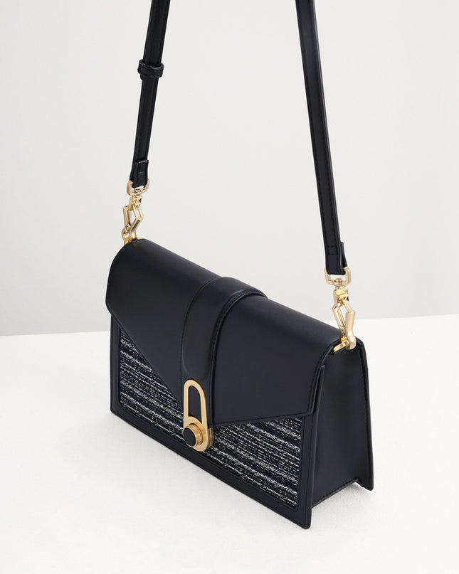 Shoulder Bag with Precious Stone Lock