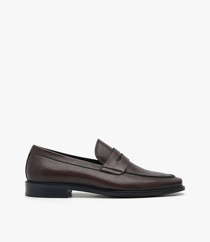 Bailey Calf Leather Loafers - Dark Brown