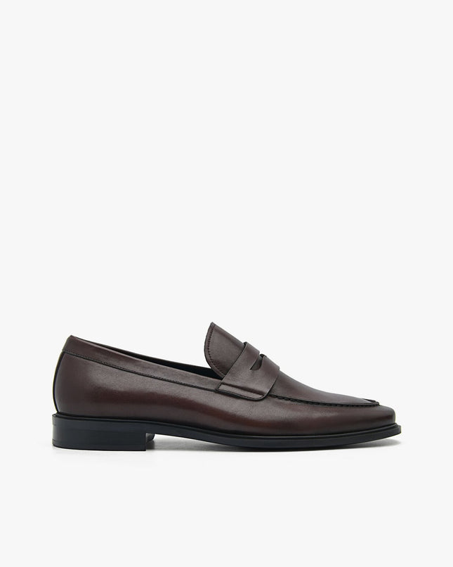 Bailey Calf Leather Loafers - Dark Brown