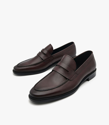 Bailey Calf Leather Loafers - Dark Brown