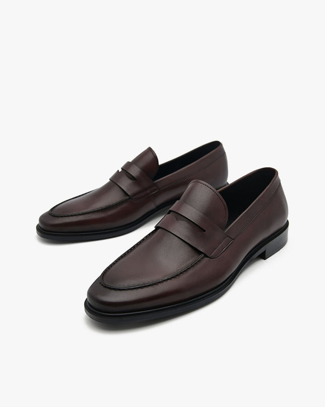 Bailey Calf Leather Loafers - Dark Brown