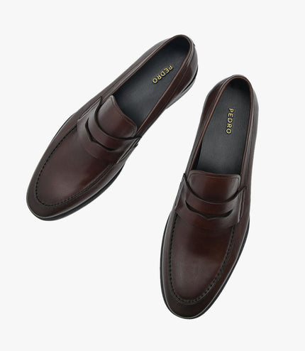 Bailey Calf Leather Loafers - Dark Brown