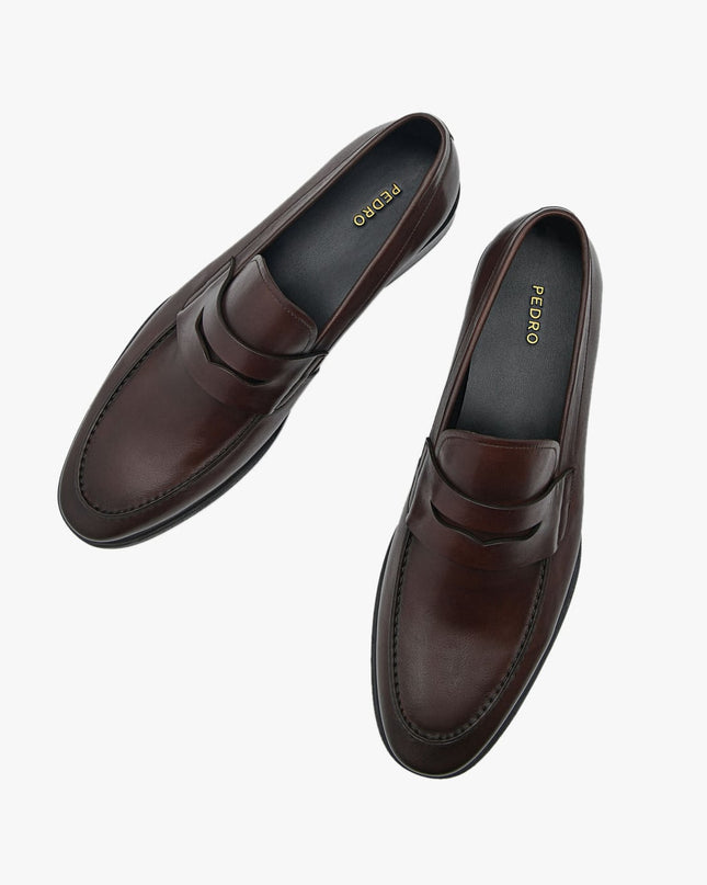 Bailey Calf Leather Loafers - Dark Brown