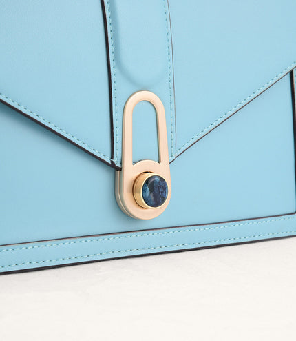Shoulder Bag with Precious Stone Lock