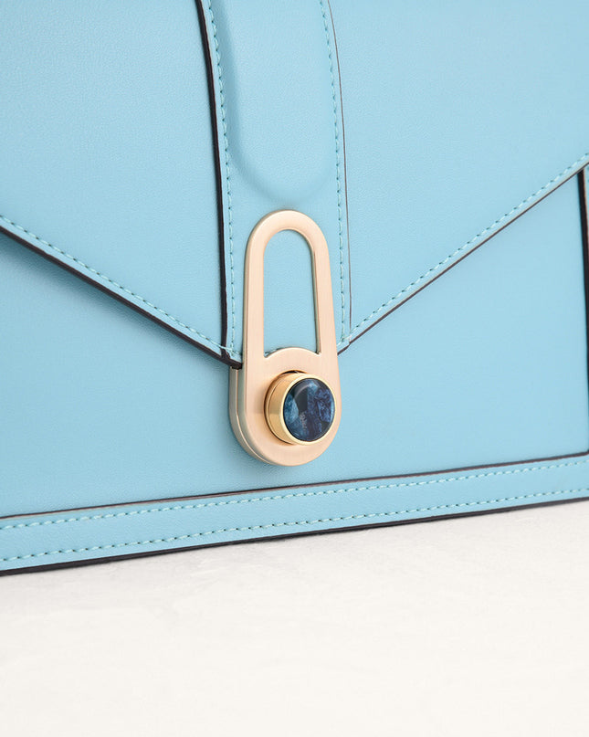 Shoulder Bag with Precious Stone Lock