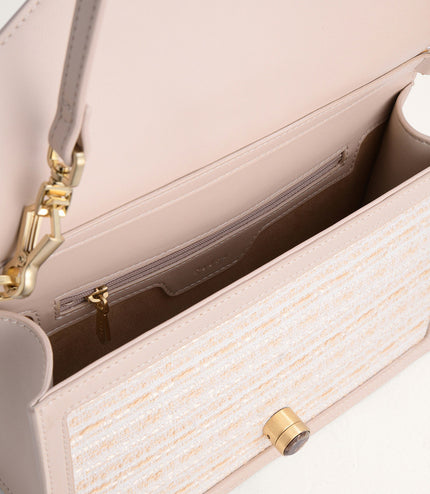 Shoulder Bag with Precious Stone Lock