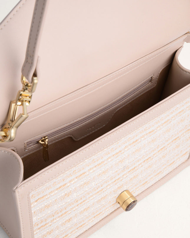 Shoulder Bag with Precious Stone Lock
