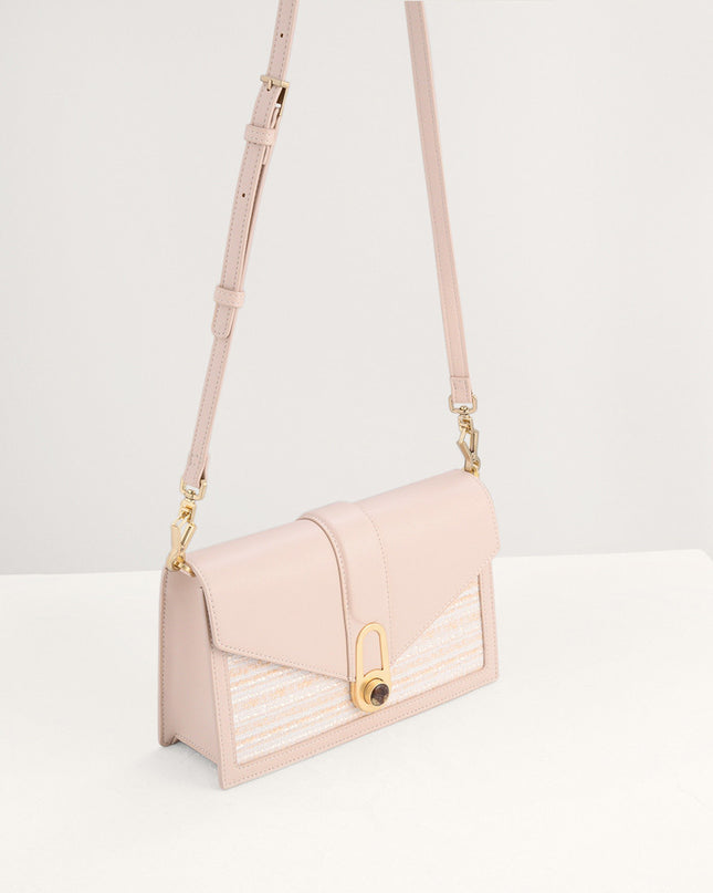 Shoulder Bag with Precious Stone Lock