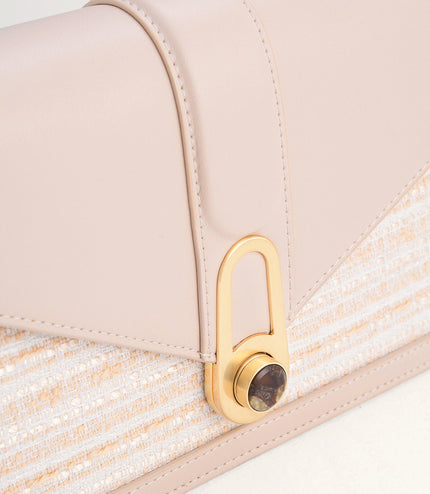 Shoulder Bag with Precious Stone Lock