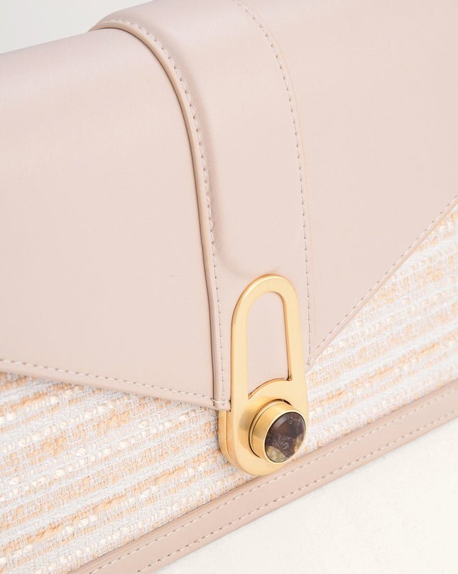 Shoulder Bag with Precious Stone Lock