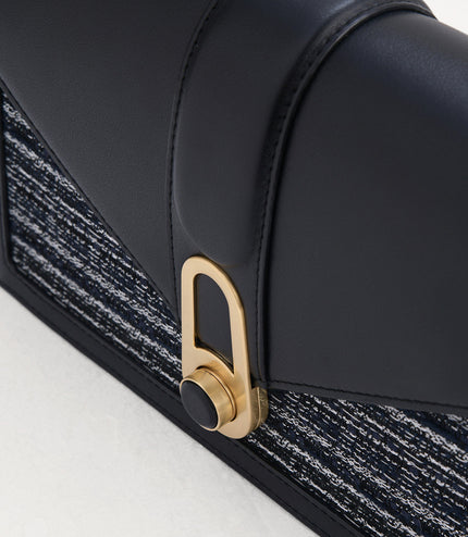 Shoulder Bag with Precious Stone Lock