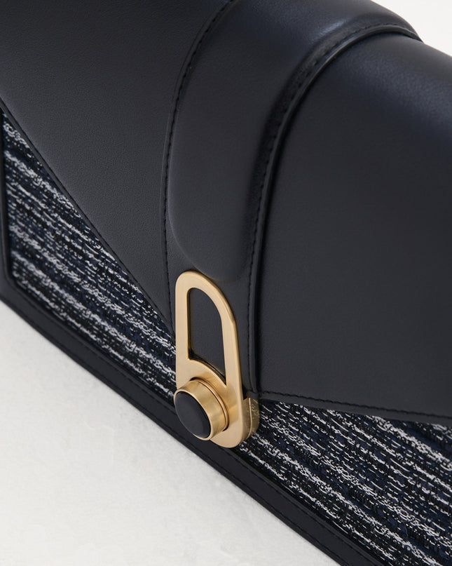 Shoulder Bag with Precious Stone Lock