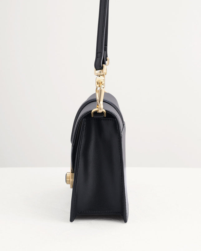Shoulder Bag with Precious Stone Lock