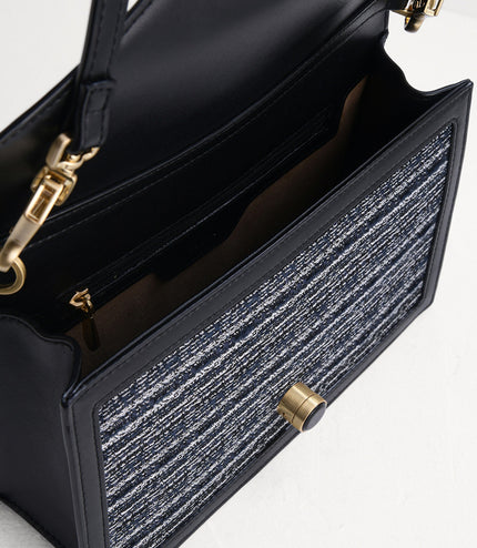 Shoulder Bag with Precious Stone Lock