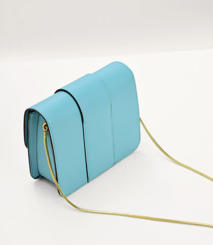 Geometric Buckled Mini Shoulder Bag