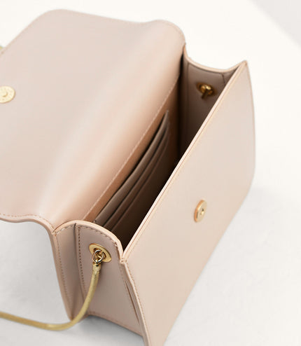 Geometric Buckled Mini Shoulder Bag