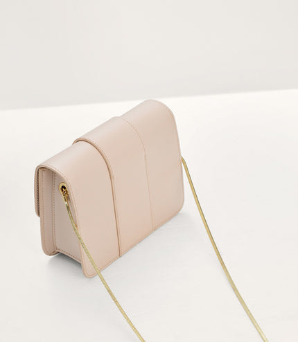 Geometric Buckled Mini Shoulder Bag