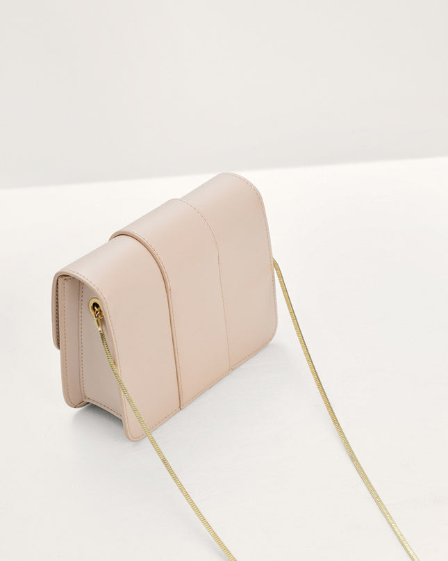 Geometric Buckled Mini Shoulder Bag