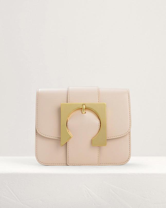Geometric Buckled Mini Shoulder Bag