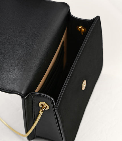 Geometric Buckled Mini Shoulder Bag
