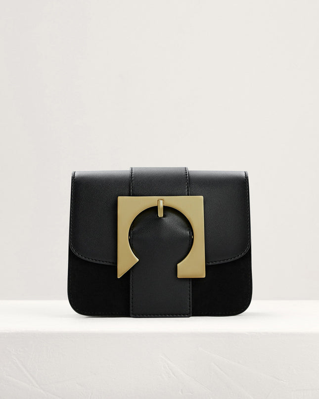 Geometric Buckled Mini Shoulder Bag