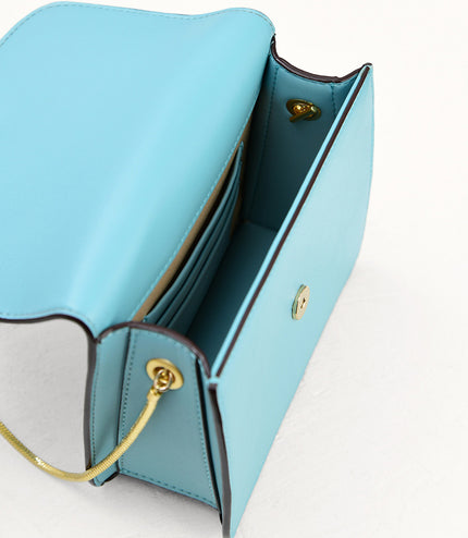 Geometric Buckled Mini Shoulder Bag