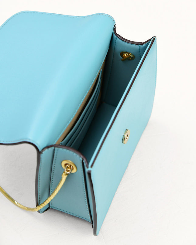 Geometric Buckled Mini Shoulder Bag