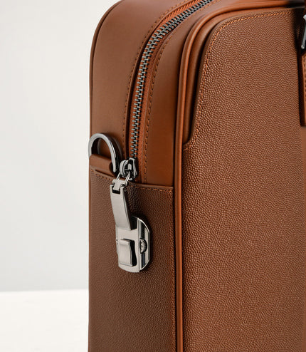 Leather Briefcase with Lock