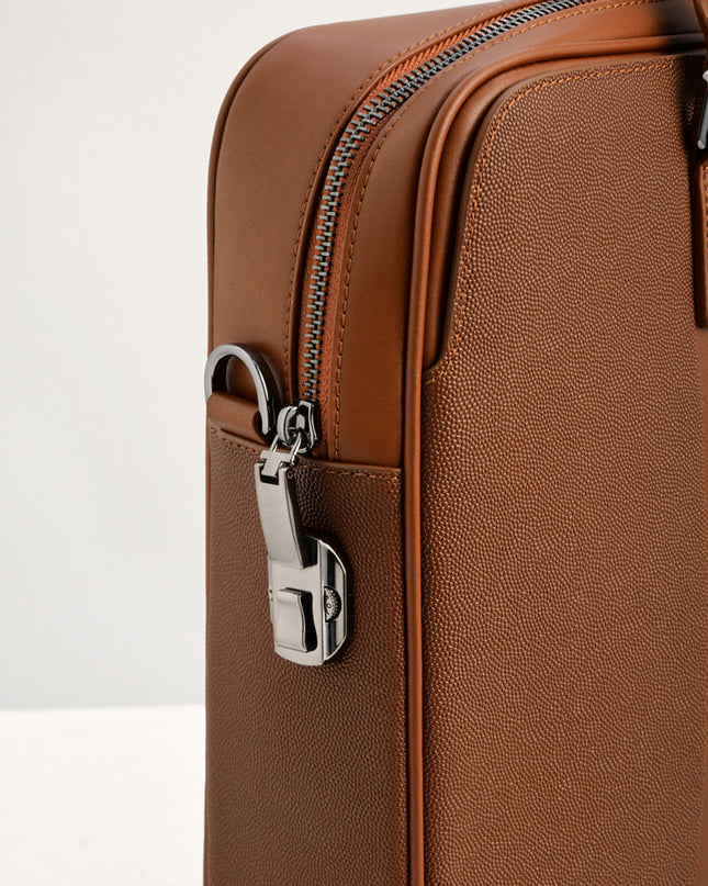 Leather Briefcase with Lock