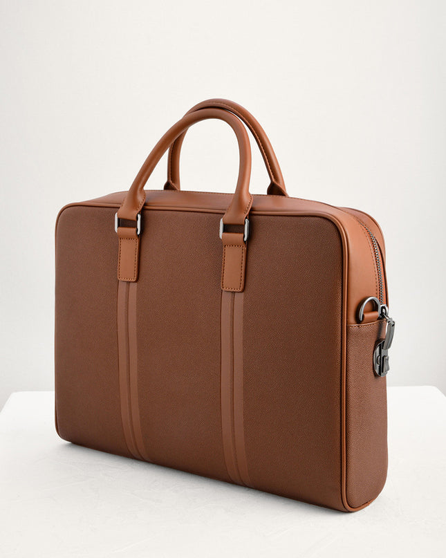 Leather Briefcase with Lock