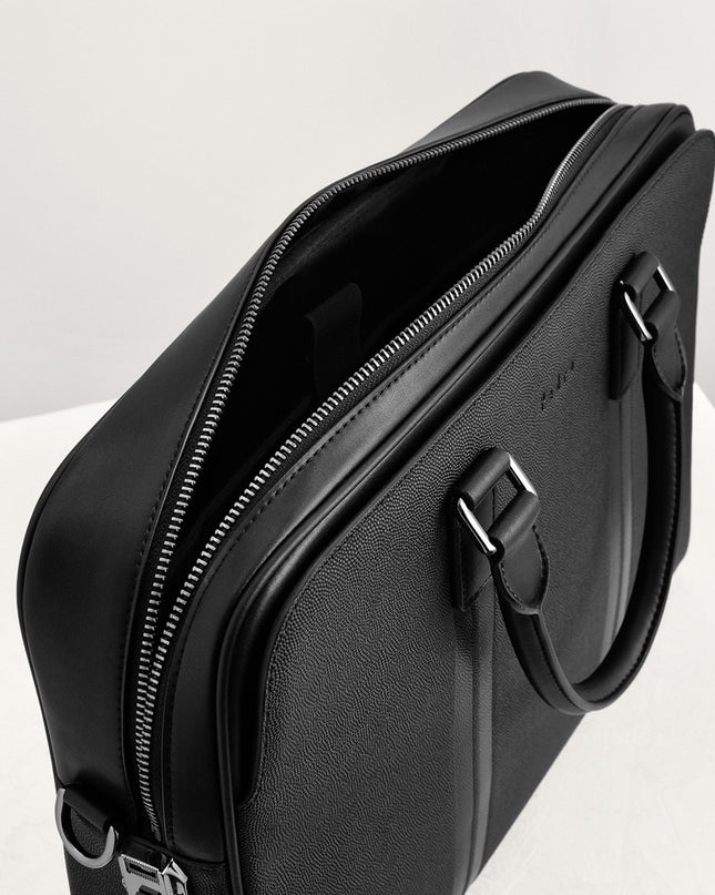 Leather Briefcase with Lock
