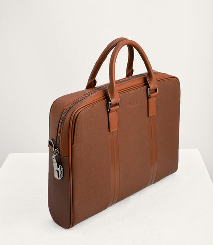 Leather Briefcase with Lock
