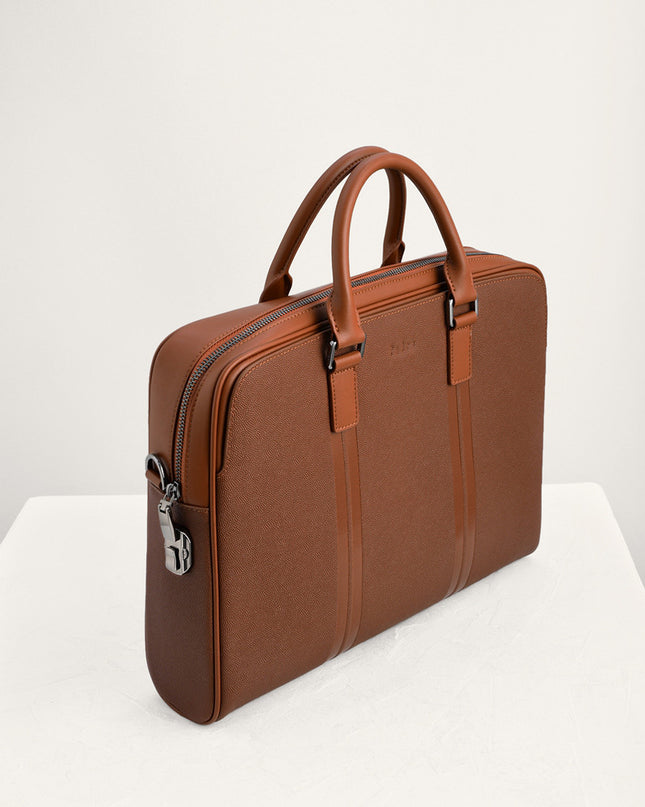 Leather Briefcase with Lock