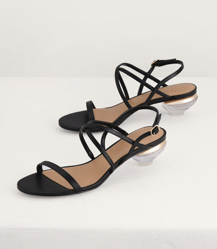 Strappy Heeled Slingback Sandals